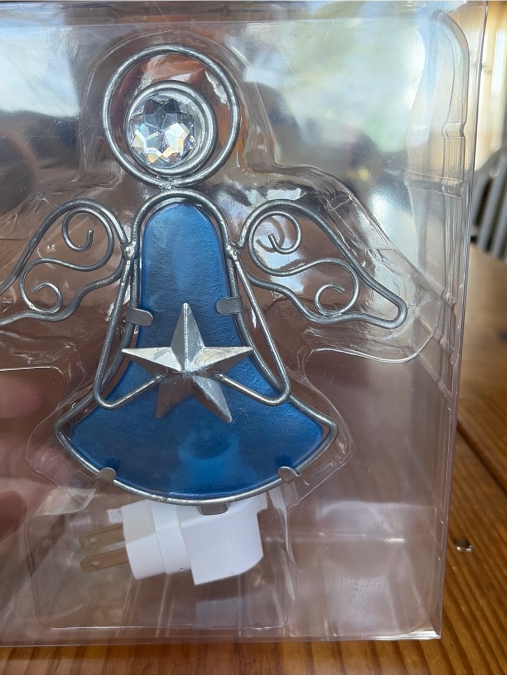Kirkland Blue Angel Night Light - Home Holiday Decor In Box Never Used 7 1/2 in